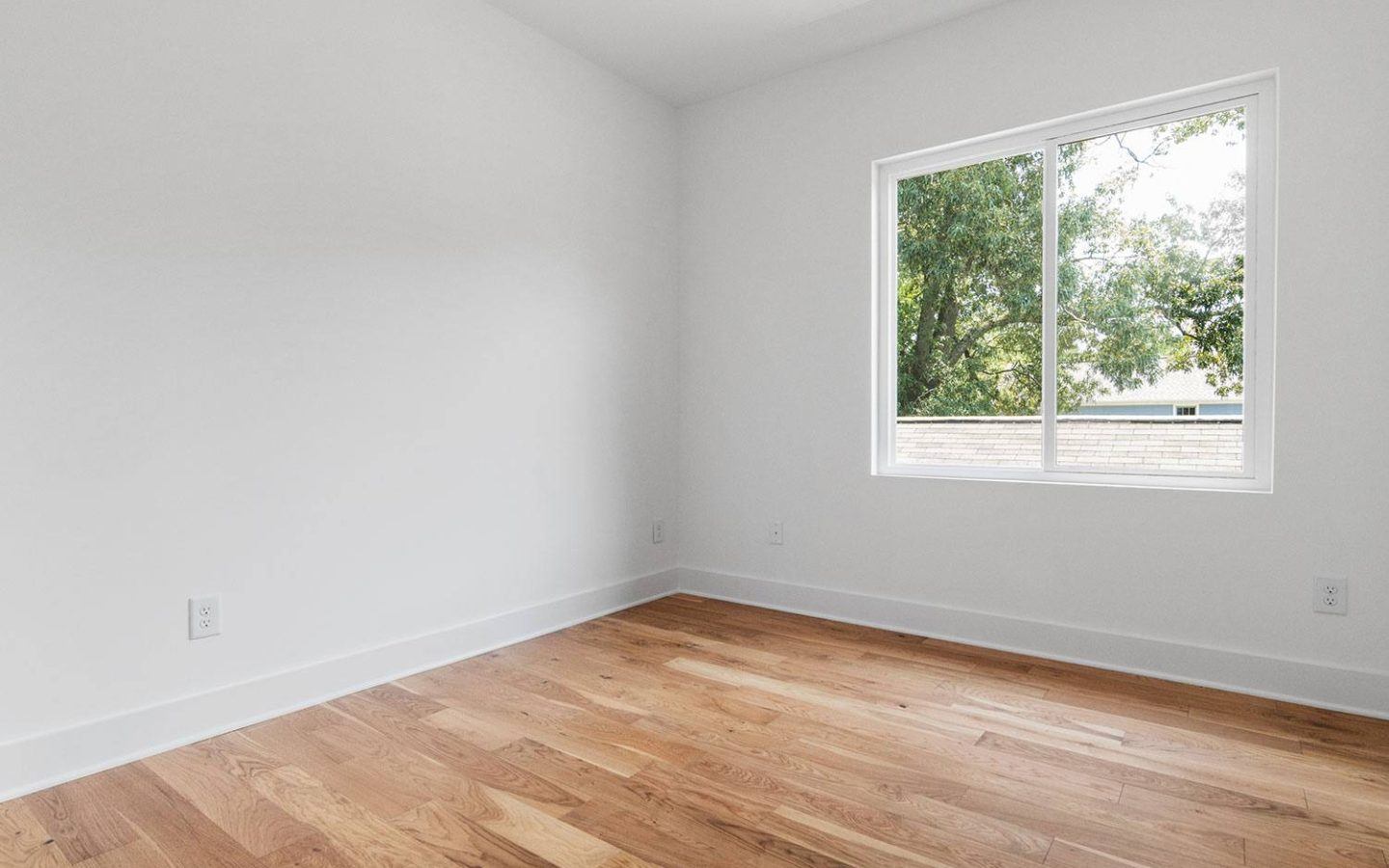 freshly painted white room
