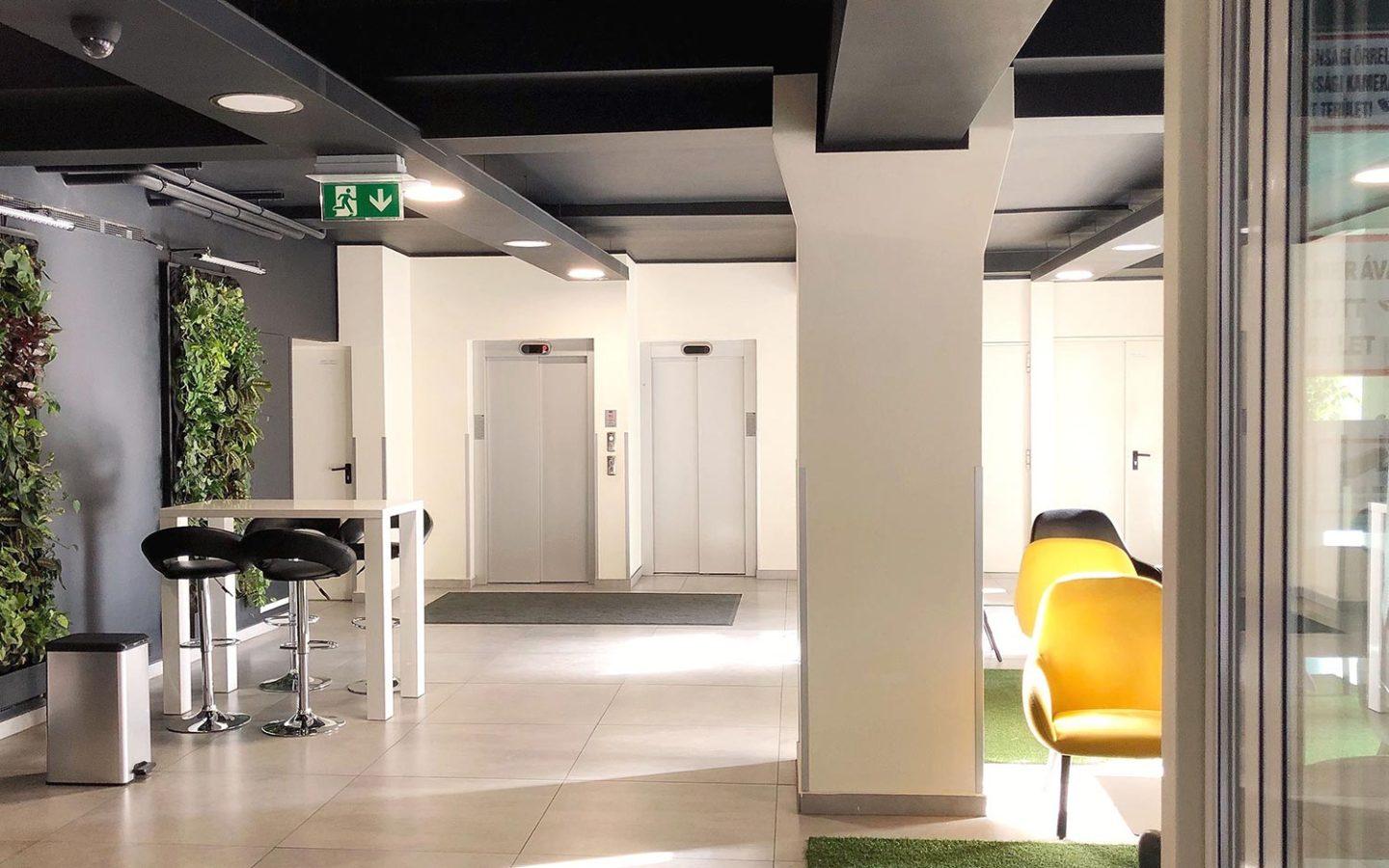 large commercial space freshly painted